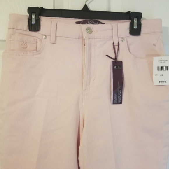 Gloria Vanderbilt Amanda Jeans NWT 10 Petite Pink - Picture 3 of 6